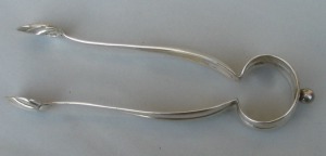 Austrian antique silver sugar tongs