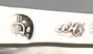 Austrian antique silver sugar tongs hallmarks 