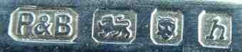 P&B  into a chamfered rectangle mark, Padgett & Braham, London 1963