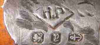 H P  into a lozenge mark, Henry Perkins, Birmingham 1898
