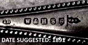 Walker & Hall silverplate mark 'theta', date suggested 1891
