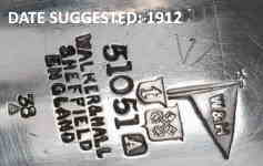 Walker & Hall silverplate mark 't gothic', date suggested 1912