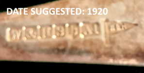 Walker & Hall silverplate mark 'b', date suggested 1920
