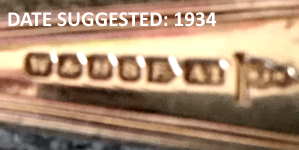 Walker & Hall silverplate mark 'F' into a pentagon, date suggested 1934