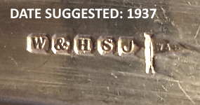 Walker & Hall silverplate mark 'J' into a pentagon, date suggested 1937