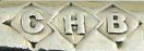 C H B into three lozenges mark, C H Beatson, Sheffield 1913