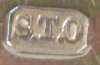S.T.O into a chamfered rectangle mark, Sidney Thomas Oldridge -Grey & Co- and G&C into to conjoined circles, London 1888