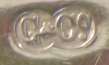 S.T.O into a chamfered rectangle mark, Sidney Thomas Oldridge -Grey & Co- and G&C into to conjoined circles, London 1888