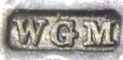 WGM into an oblong rectangle mark, Walter & George Myers, Birmingham 1878