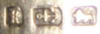 J.C into an oblong chamfered rectangle mark, John Clifford (possibly), Birmingham 1909
