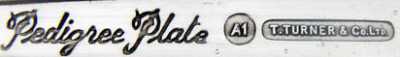 Thomas Turner & Co Ltd - Sheffield: Pedigree Plate trademark