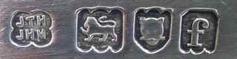 JTH over JHM into a quatrefoil mark, John Thomas Heath & John Hartshorne Middleton of Hukin & Heath , London 1901