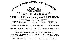 an ancient advertisement of Shaw & Fisher
