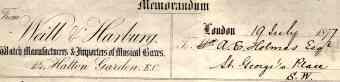 a memorandum of Louis Weill & Henry Harburg, London