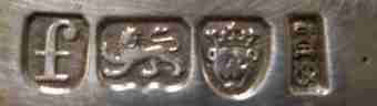 WS gothic into an oblong chamfered rectangle mark, William Sumner I, London 1781/82