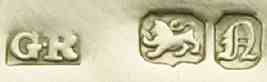 G.R into a rectangle mark, George John Richards, London 1848 G.R into a rectangle mark, George John Richards, London 1848