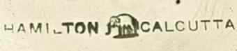 HAMILTON 'elephant' CALCUTTA mark, Hamilton & Co HAMILTON 'elephant' CALCUTTA mark, Hamilton & Co