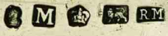 RM into a rectangle mark, Richard Morton, Sheffield 1802