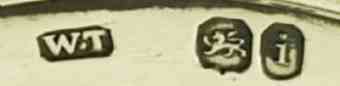 W.T into a chamfered rectanglemark, William Traies, London 1823