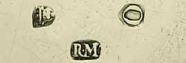 R.M into a rectangle mark, Robert Makepeace I, Newcastle 1753