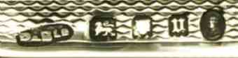 D & B Ld into an oval mark, not identified, London 1935