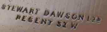S.D over Ld into a shield mark, Stewart Dawson Ltd, London 1912
