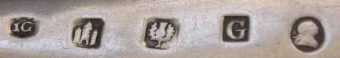 IG into an indented contour mark, James Gilsland, Edinburgh 1786