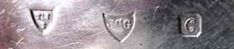 J.G.G into a shield mark, John George Graves, Chester 1903 J.G.G into a shield mark, John George Graves, Chester 1903