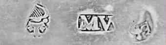 MW into a rectangle mark, Matthew West, Dublin c.1760/1800