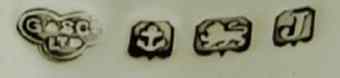 G & S Co over LTD into a trefoil shape mark, Goldsmiths and Silversmiths Company, Birmingham 1933