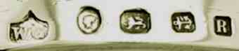 WG into a penthagon mark, William Gough -Gough & Silvester-, Birmingham 1866