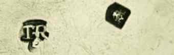 T.R into a curved outline mark, Thomas Roberts, London 1729