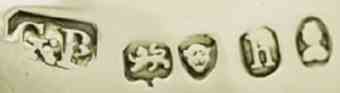 G.B into a chamfered rectangle mark, George Burrows II, London 1823 G.B into a chamfered rectangle mark, George Burrows II, London 1823