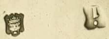 I:C under a rosette into a trefoil mark, John Cafe, London 1744