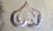 GN into an upturned heart mark, Gawen Nash, London c. 1730