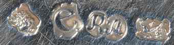 R.A in script into two conjoined circles mark, Robert Abercrombie, London 1740