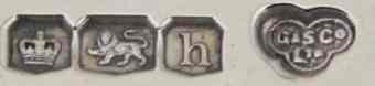 G & S Co over LTD into a trefoil shape mark, Goldsmiths and Silversmiths Company, Sheffield 1925