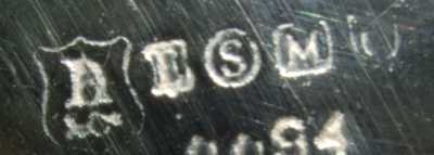 silver plate mark: metal alloy/plating process ESM