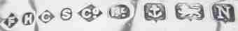 F H C S Co Ld into alternate lozenges and circles mark, F Hawker Carpathian Silver Co Ltd, Birmingham 1937
