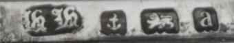 HH gothic into a rectangle mark, H Hayes, Birmingham 1900
