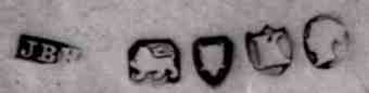 JBH into a rectangle mark, James Barclay Hennell, London 1885