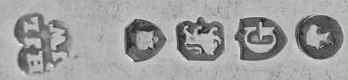 HJL over JW into a lobed cartouche mark, Henry John Lias & James Wakely, London 1882 HJL over JW into a lobed cartouche mark, Henry John Lias & James Wakely, London 1882