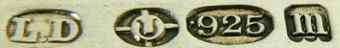 L.D into an oval mark, Louis Dessoutter, London 1897