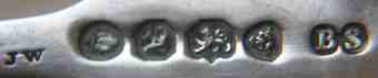 BS into two conjoined circles mark, Benoni Stephens, London 1836