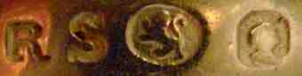 RS and pseudo English hallmarks mark, Rice Sharpley, Montreal c. 1830-1880
