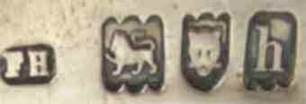 F H into a chamfered rectangle mark, Frederick Haberling, London 1903