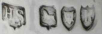 H.S over Ld into a shield mark, not identified, London 1885