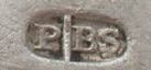 P BS  into two semi ovals mark, Peach Brothers, Birmingham 1901