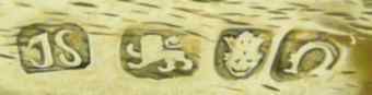 JS in script into a rectangle mark, John Schuppe, London 1768