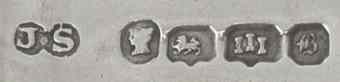 J.S into two conjoined circles mark, John Stone , Exeter 1838